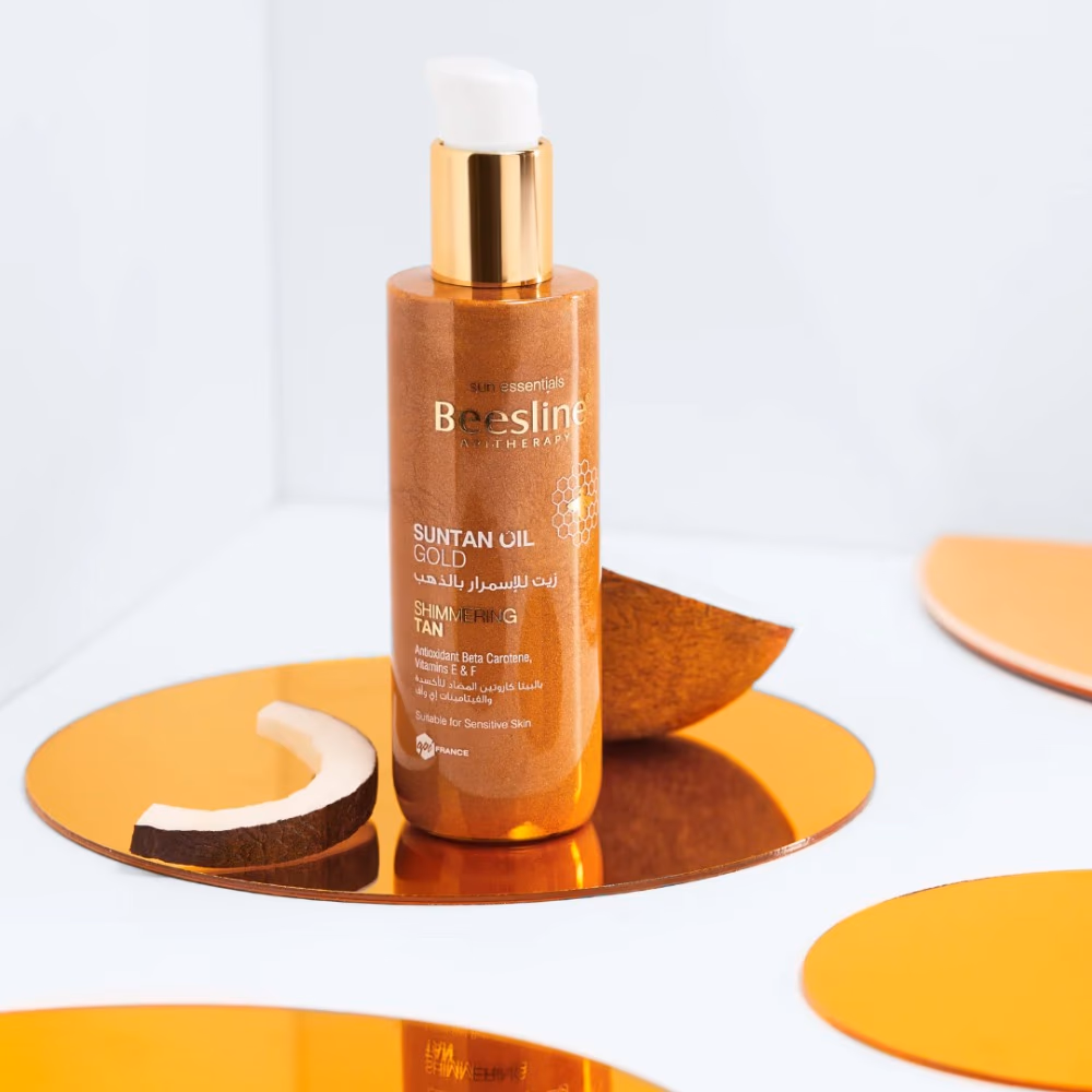 Beesline Suntan Oil Gold Shimmering 200ml 2