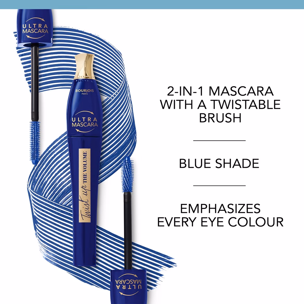 Bourjors Ultra Mascara Twist Brush Ultra Blue 8ML 2