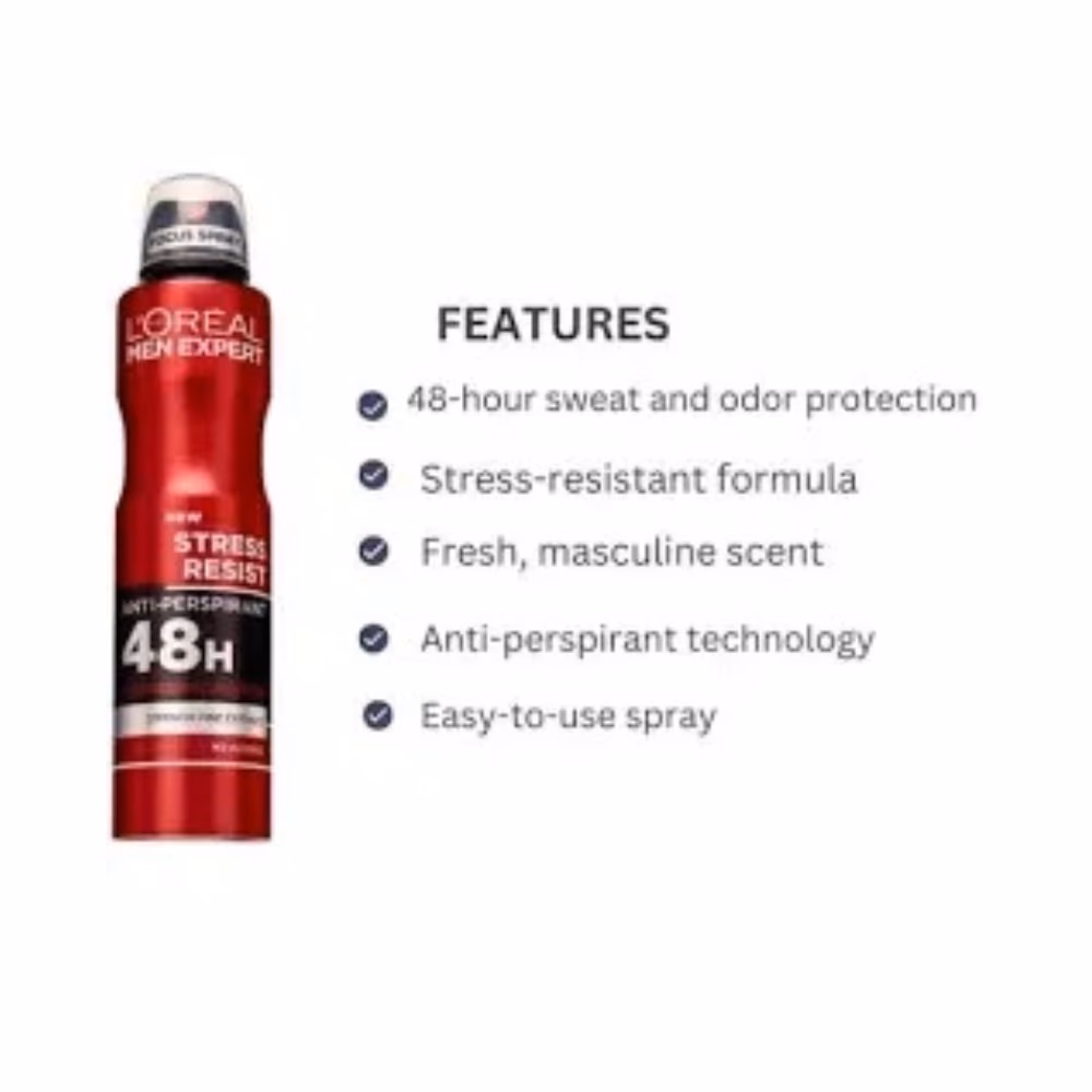 LOreal Men Expert Stress Resist Deodorant Spray 250ml 4