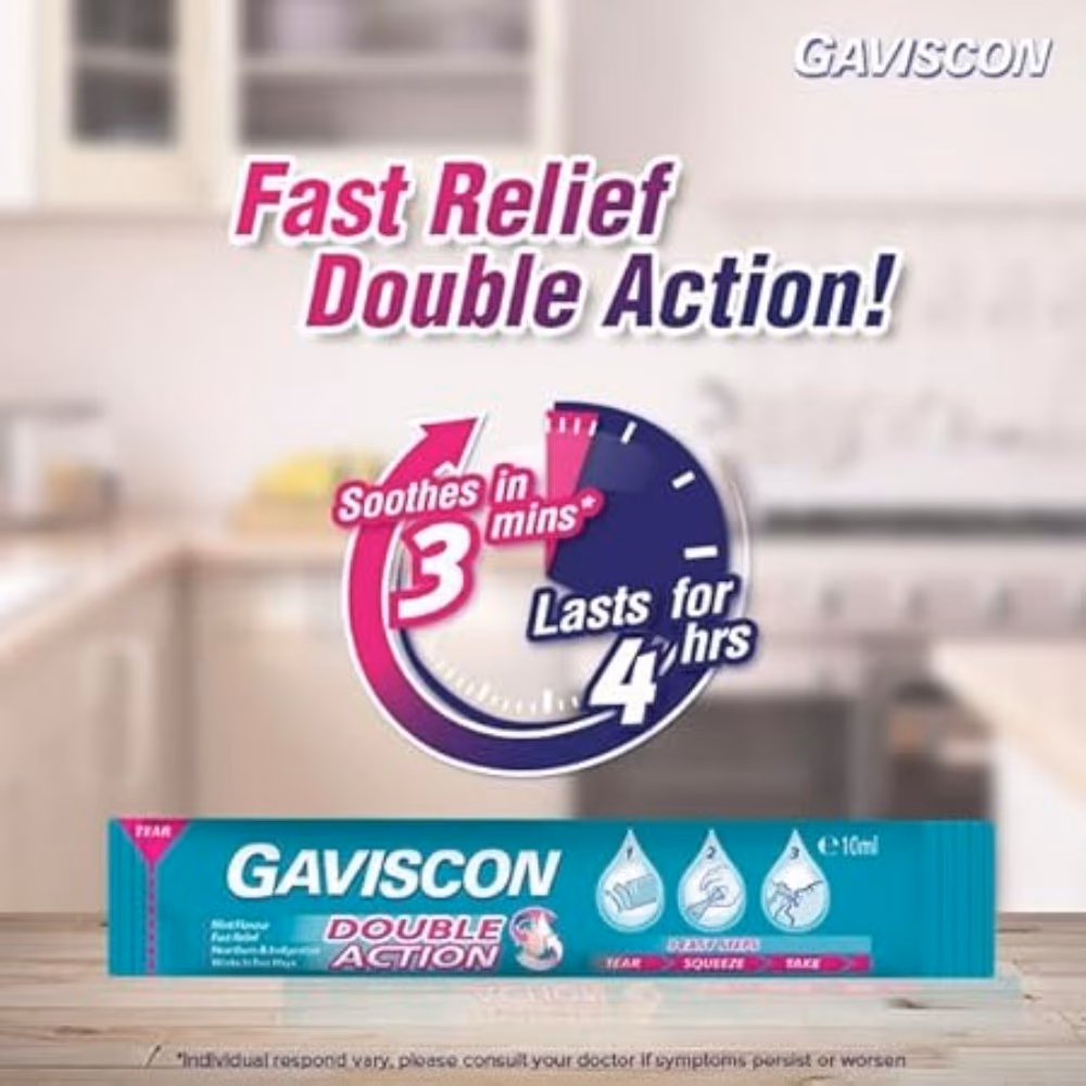 Gaviscon Double Action Mint Liquid Sachets 12X10Ml 2