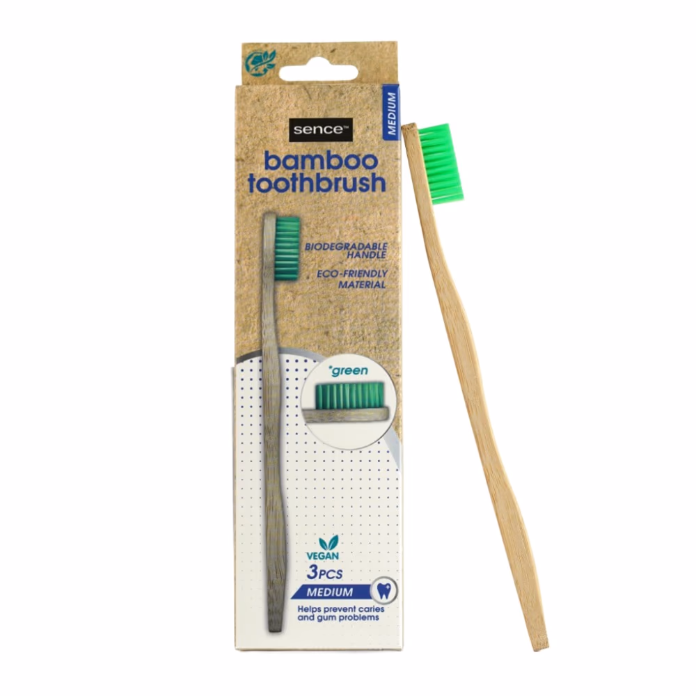Sence Bamboo Toothbrush Medium 3s