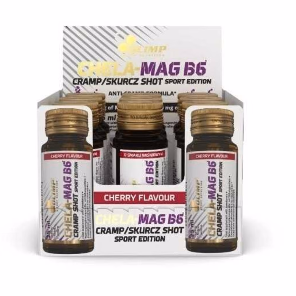 Olimp Chela-Mag B6 Cramp Shot – 9 x 25ml Cherry