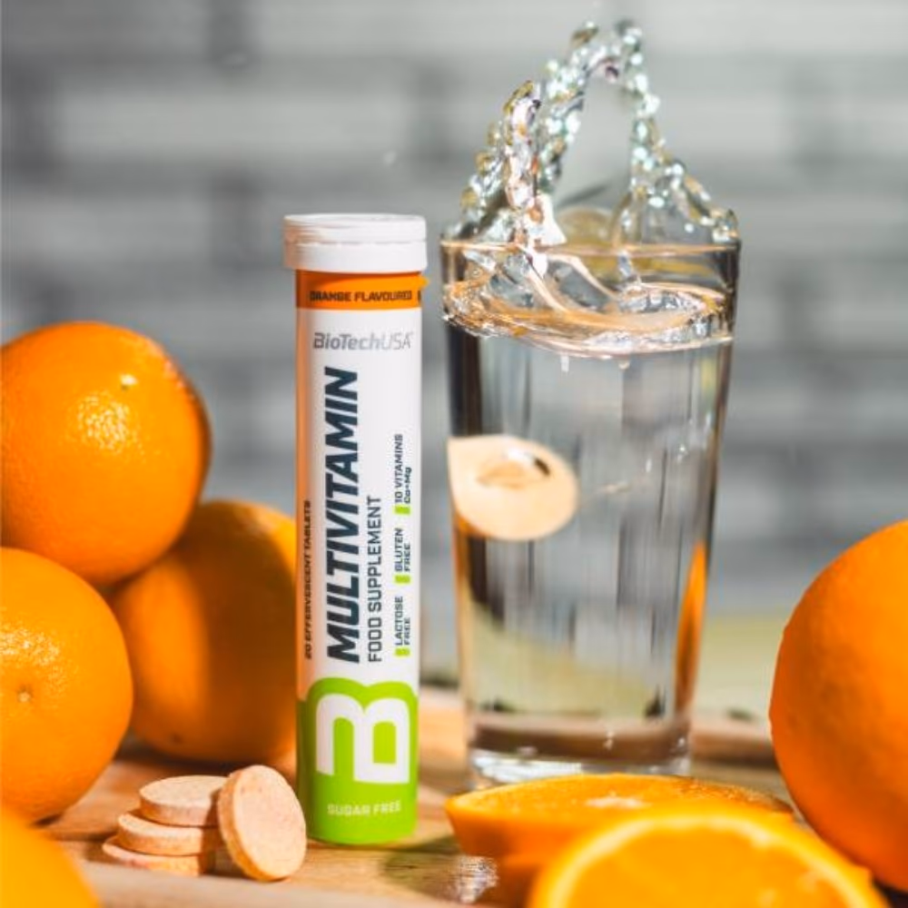 BioTechUSA Multivitamin Effervescent Orange Flavor - 20 Tablets ( 2+1 Offer) 4