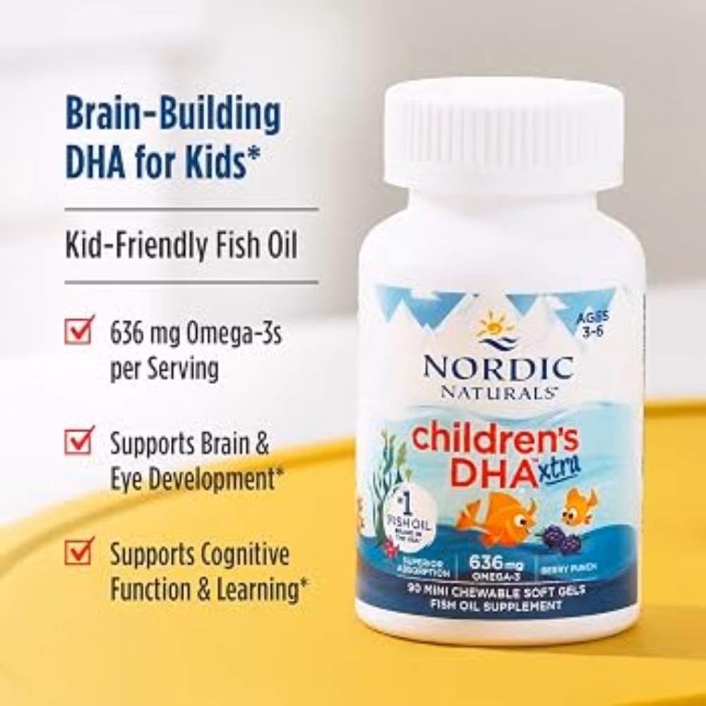 Nordic Children's DHA Mini Chew Soft Gels 90s 3