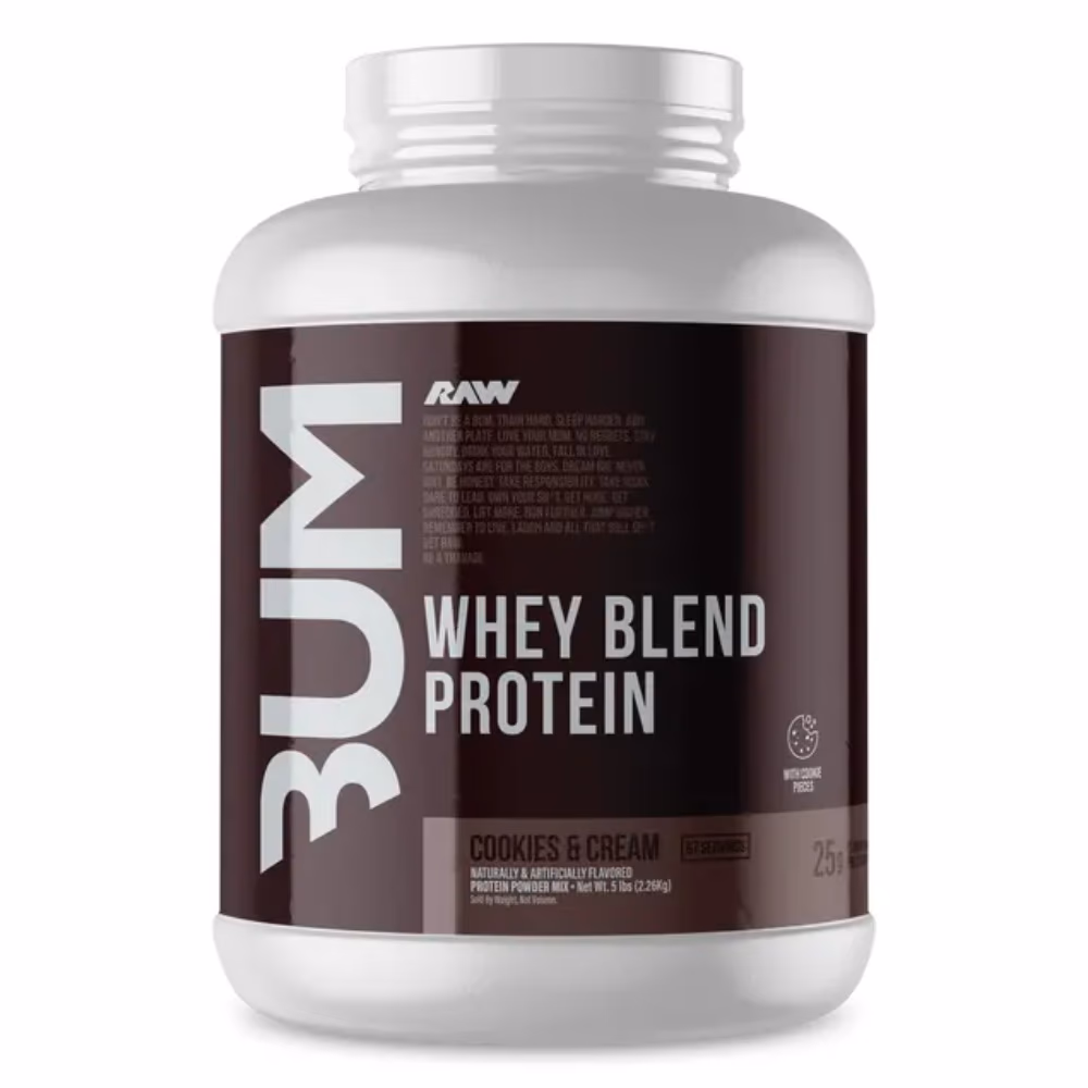 Raw CBUM Whey Blend Protein – Cookies and Cream (2.2kg)