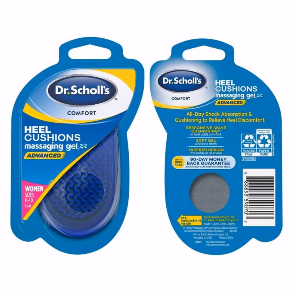 Dr. Scholl's Heel Cushions Massaging Gel Women 6-10 (2S) 3