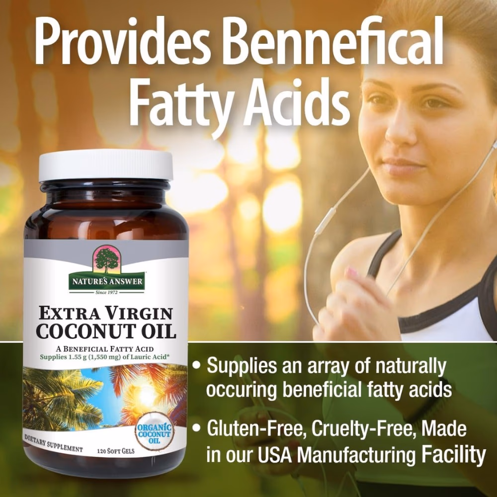 Natures Answer Extra Virgin Coconut Oil-120 Softgels 2