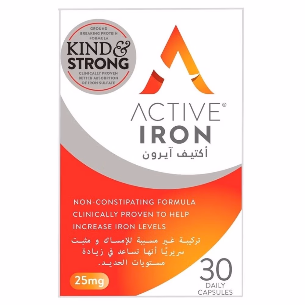 Active Iron 25 mg Hard Gelatin Capsules 30's 1