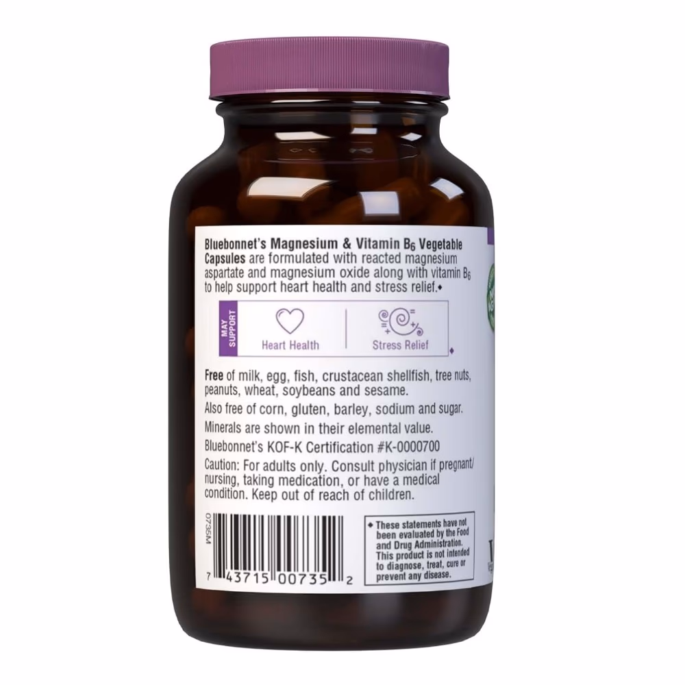 Bluebonnet  Magnesium Plus Vitamin B6- 90 Capsules 2