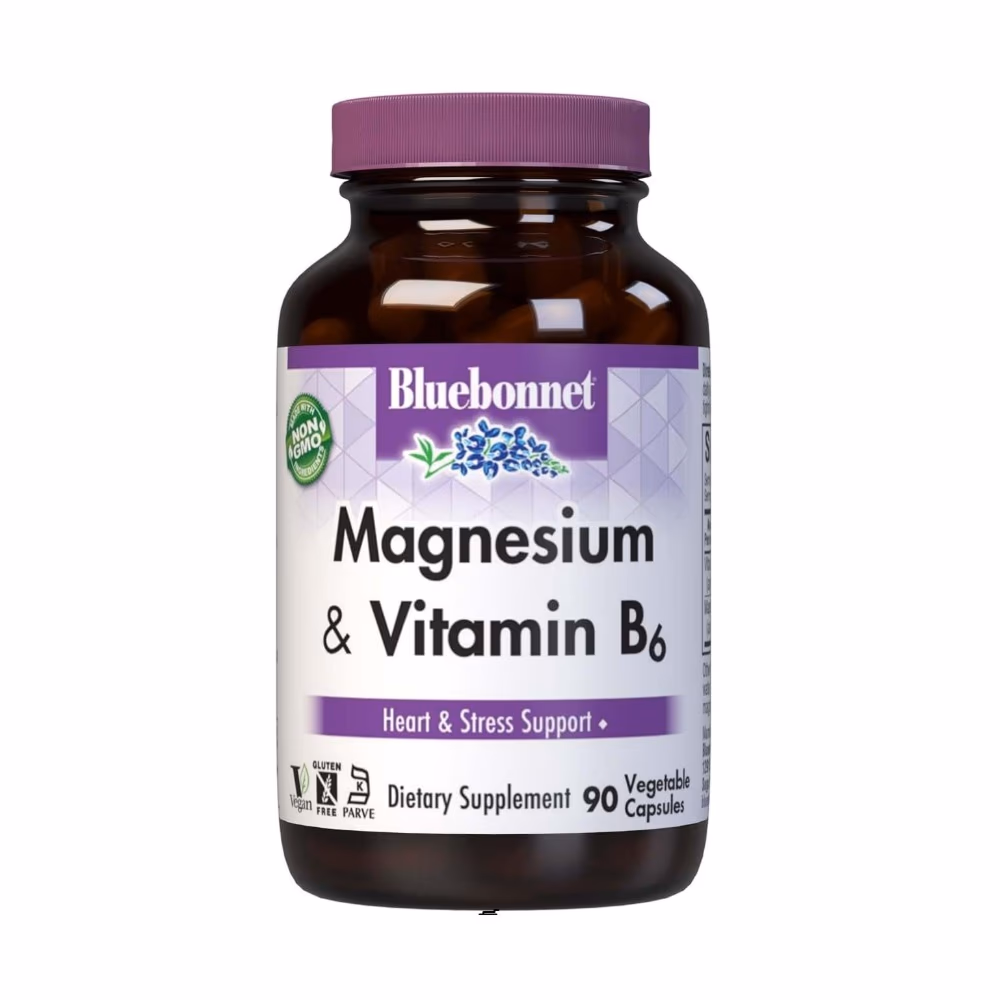 Bluebonnet  Magnesium Plus Vitamin B6- 90 Capsules 1