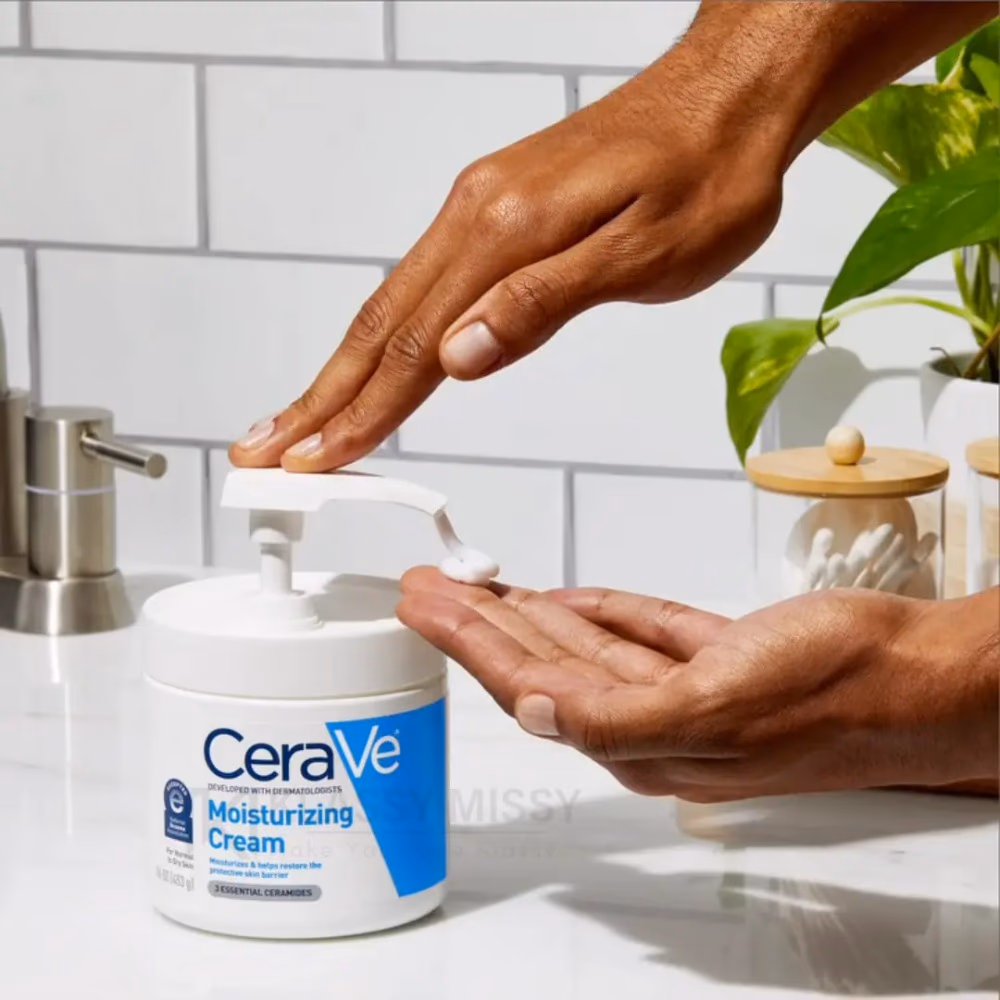 CeraVe Moisturizing Cream for Face and Body with 3 Essential Ceramides and Hyaluronic Acid, Normal to Dry Skin, 454g 3