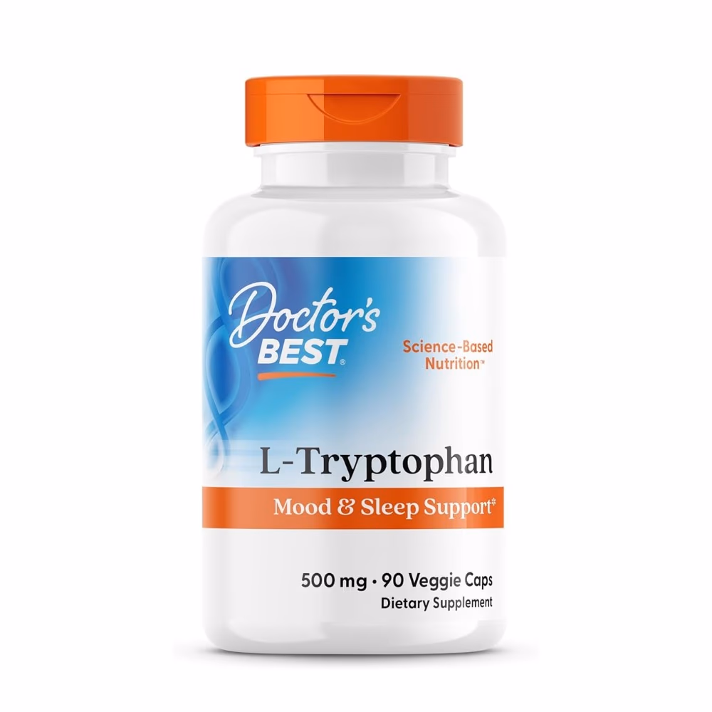 Doctor's Best L-Tryptophan 500mg, 90 Capsules 1