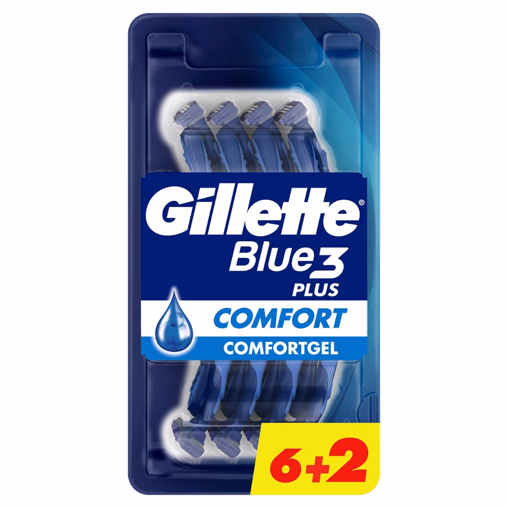 Gillette Blue 3 Disposable Razor 6+2 Comfort