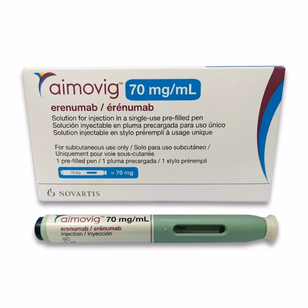 Aimovig 70mg/mL Solution for Injection – Single-Use Pre-Filled Pen for Migraine Prevention 1