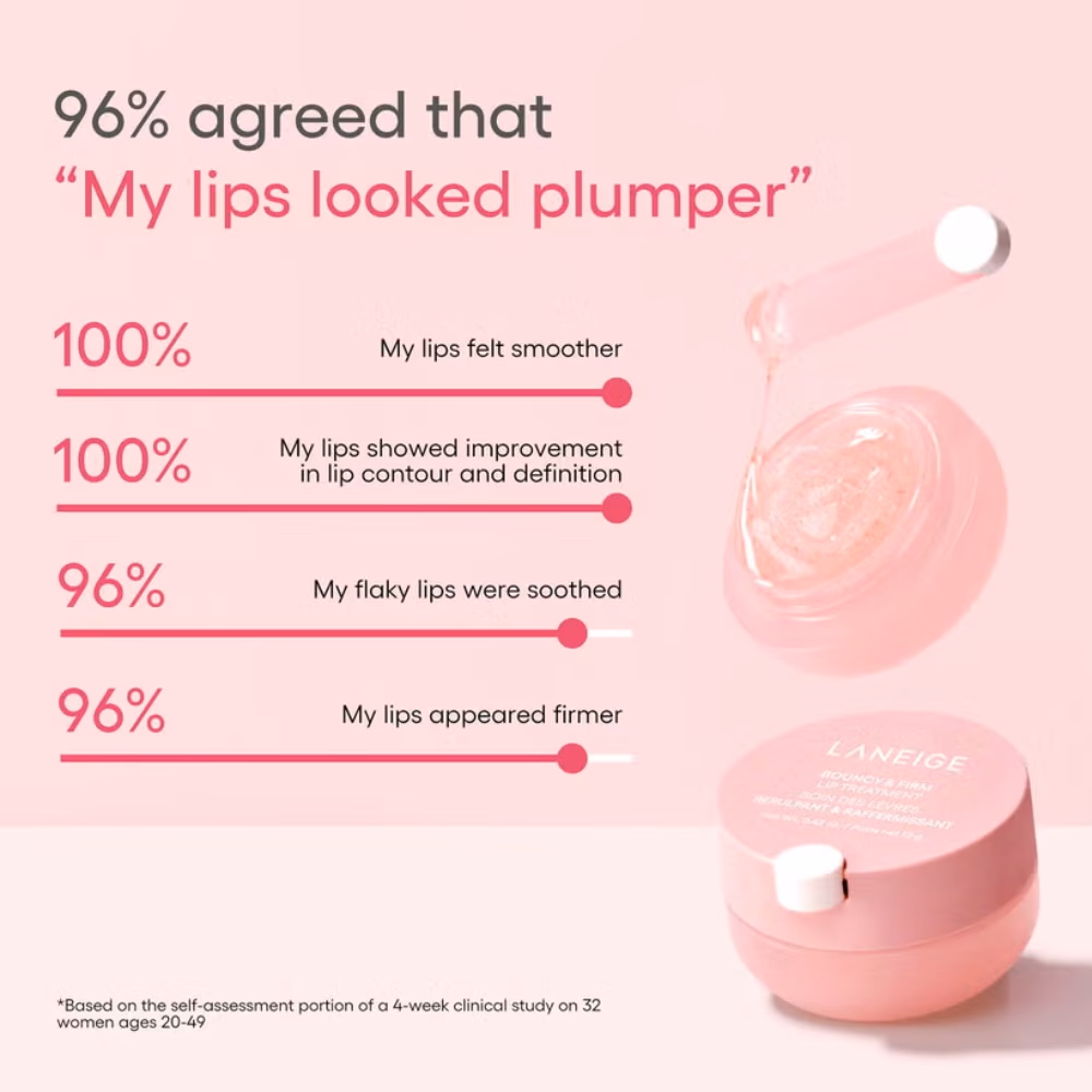 Laneige Bouncy and Firm Lip Treatment Intensive Plumping Lip Care with Peony and Collagen Complex 10g 4