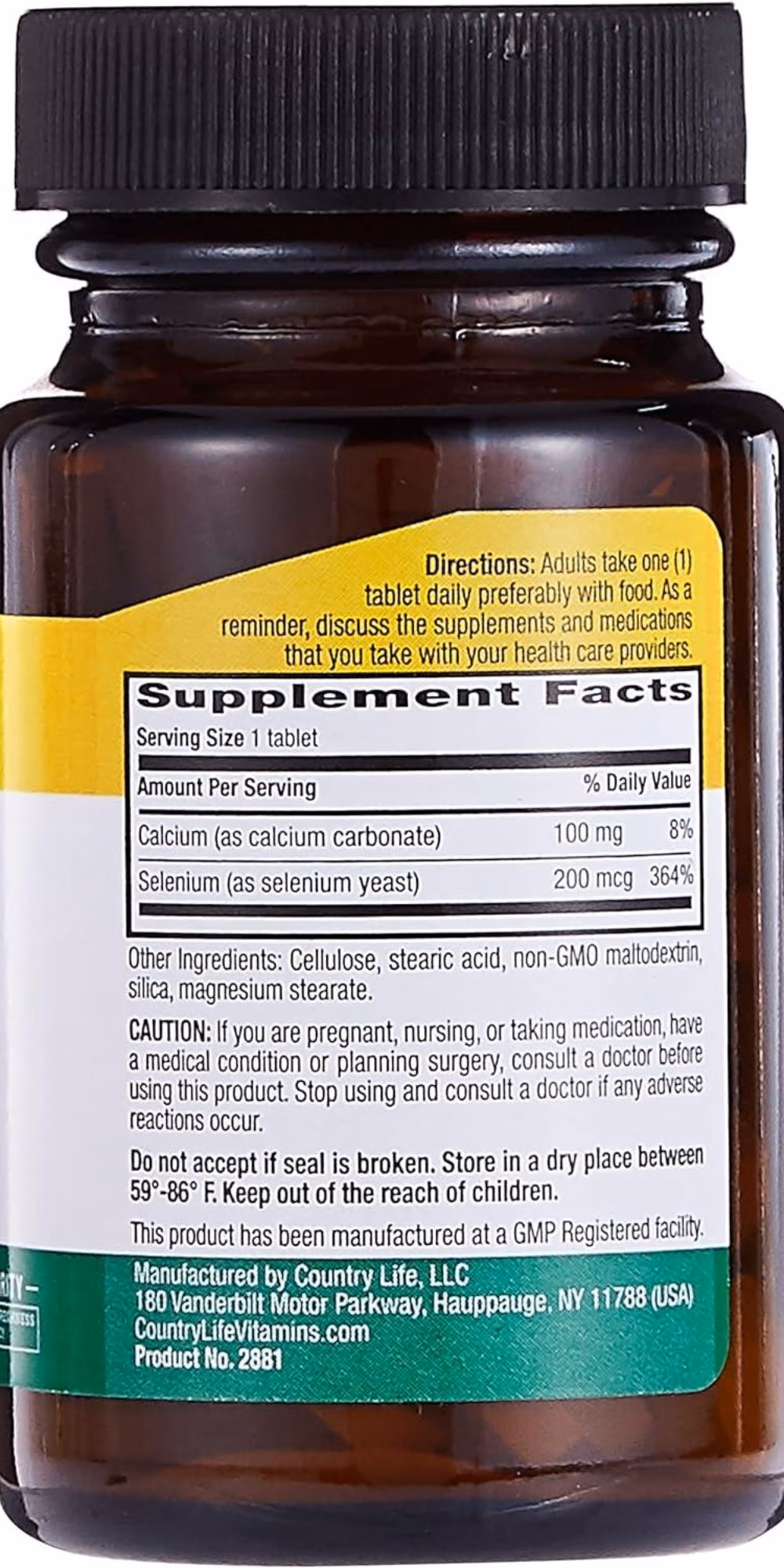 Country Life Selenium 200mcg 90 Tablets 2