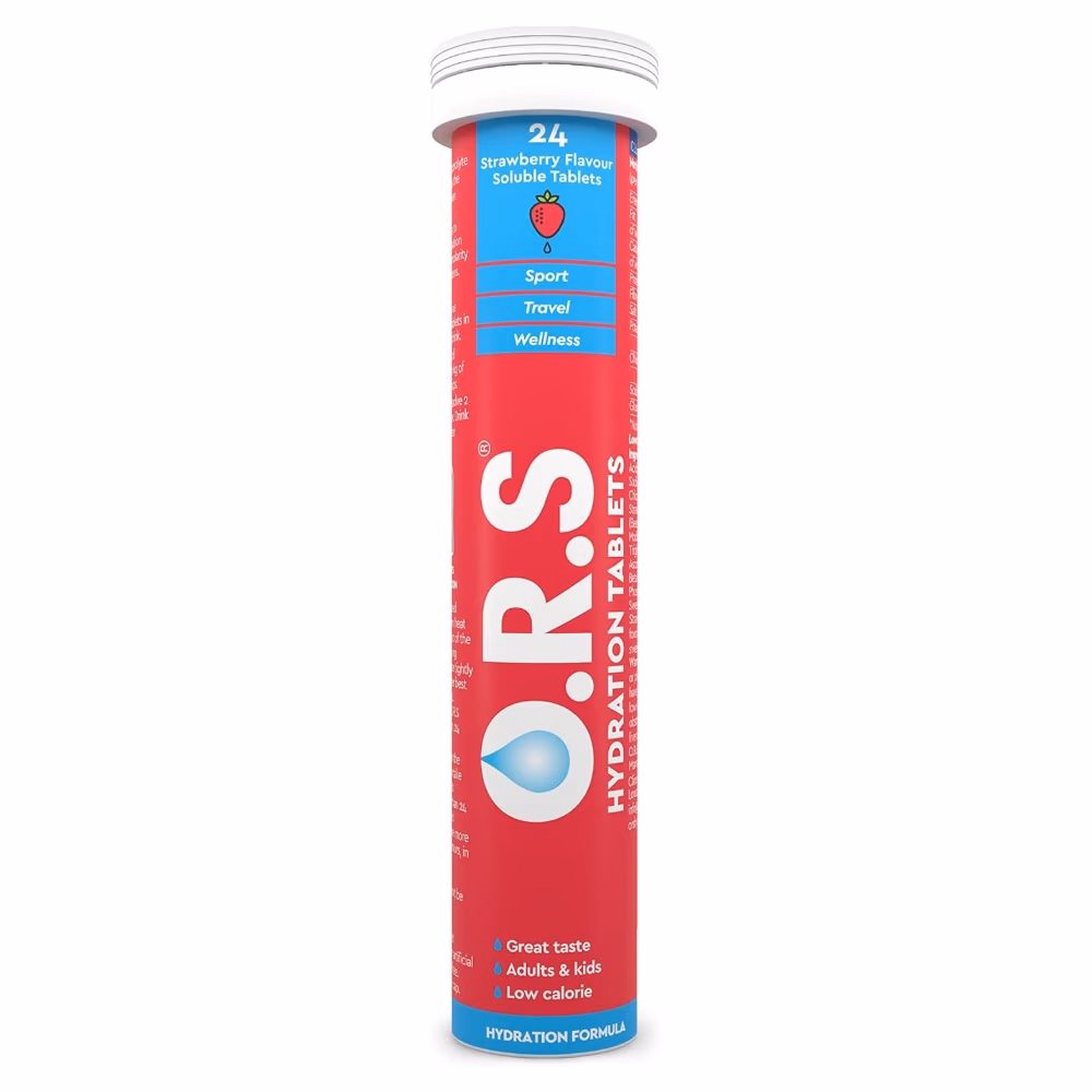 ORS Soluble Sports Hydration Tablets Strawberry Flavour - 24 Tablets