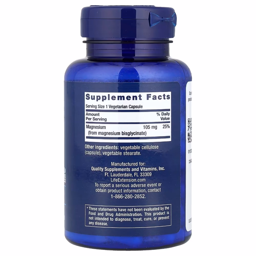Life Extension Magnesium Glycinate 90 Vegetarian Capsules 2