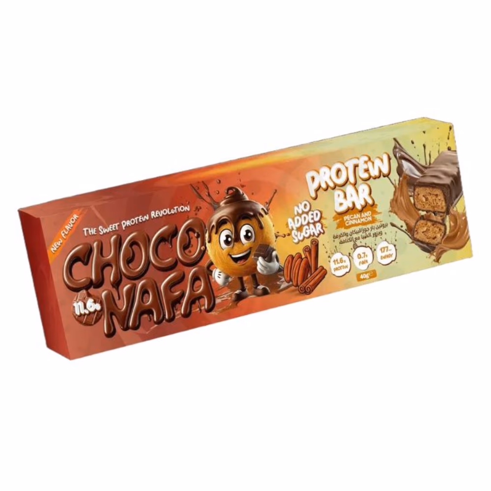 Choco Nafa Protein Bar Pecan And Cinnamon 40g 1