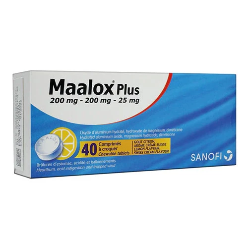 Maalox Plus 200mg - 40 Tablets 1