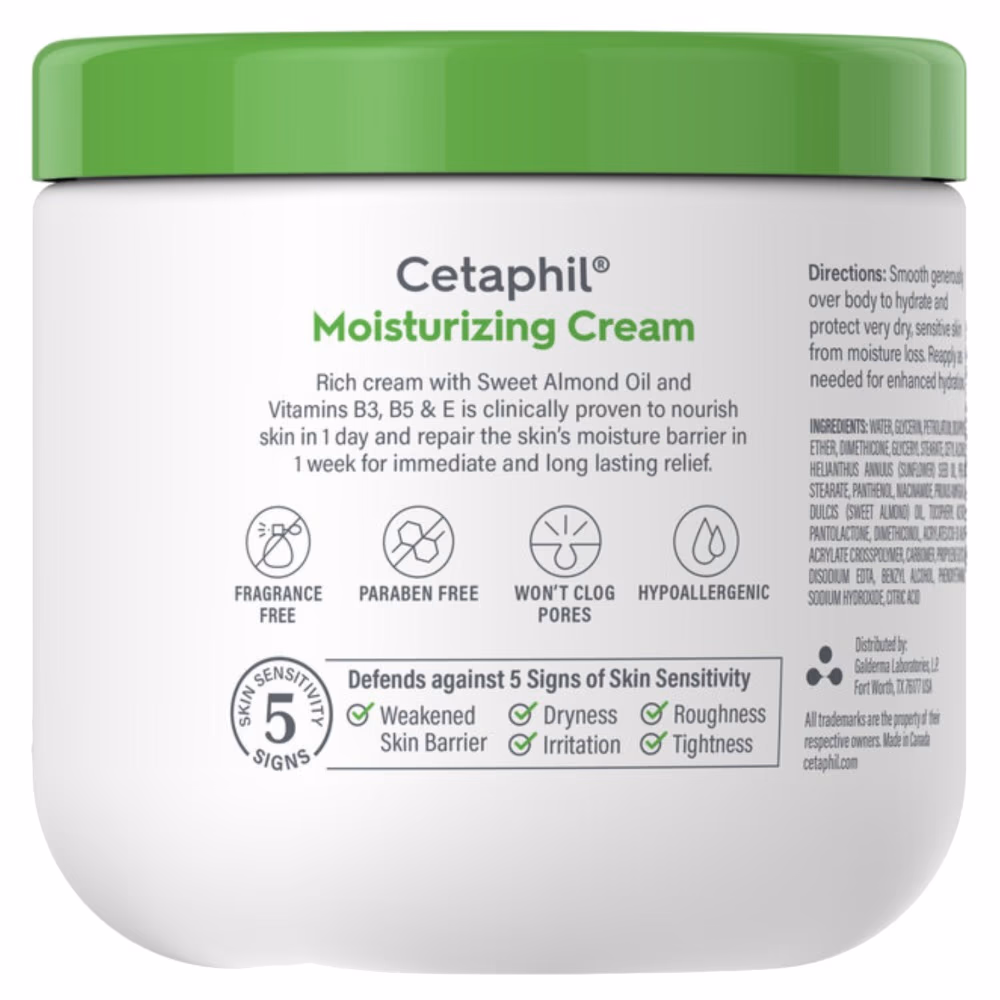 Cetaphil Moisturizing Cream For Face & Body 453g 4