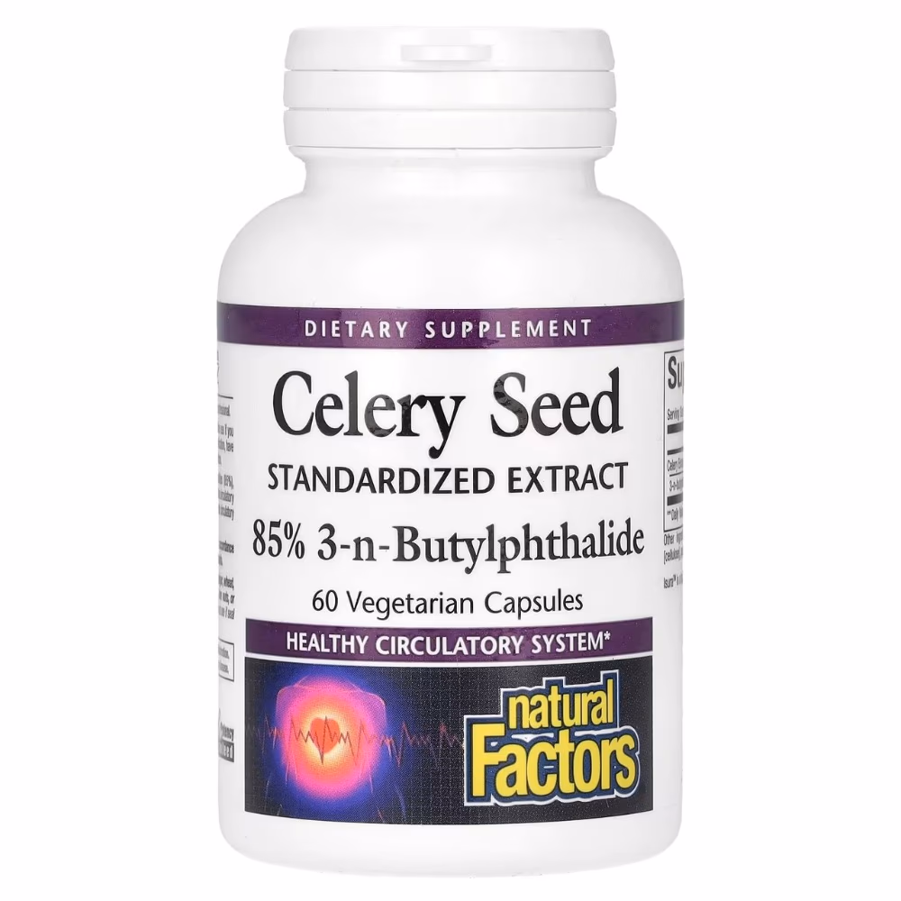 Natural Factors Celery Seed 60 Veg Caps 1