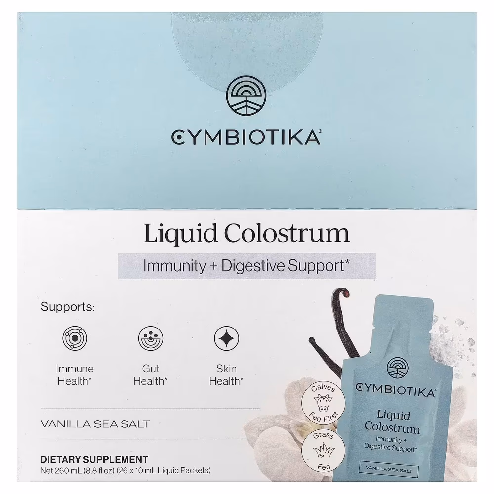 Cymbiotika Liquid Colostrum – Vanilla Sea Salt | Immunity & Digestive Support | Single Pouch 10ml 2