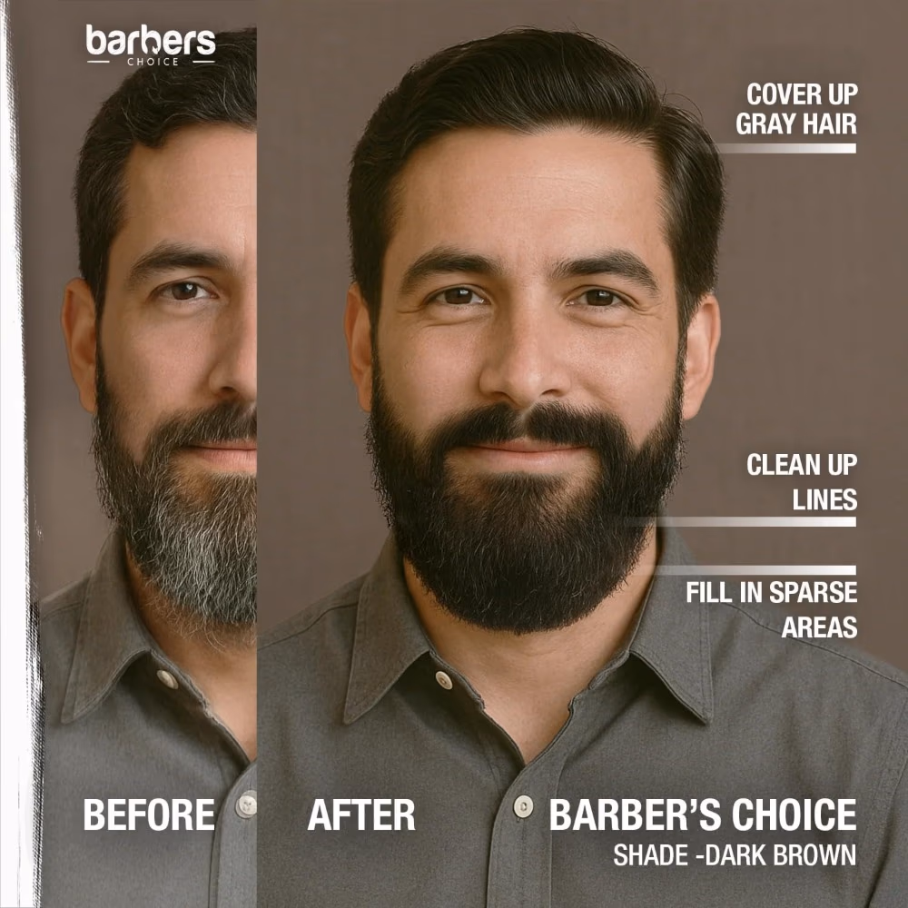 BarbersChoice Beard & Mustache Color Dark Brown 44ml 4