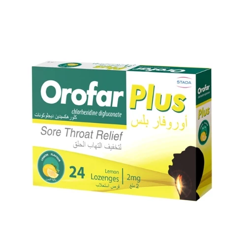 Orofar Plus Sore Throat Relief Lozenges, Lemon Flavour, Pack of 24's 1