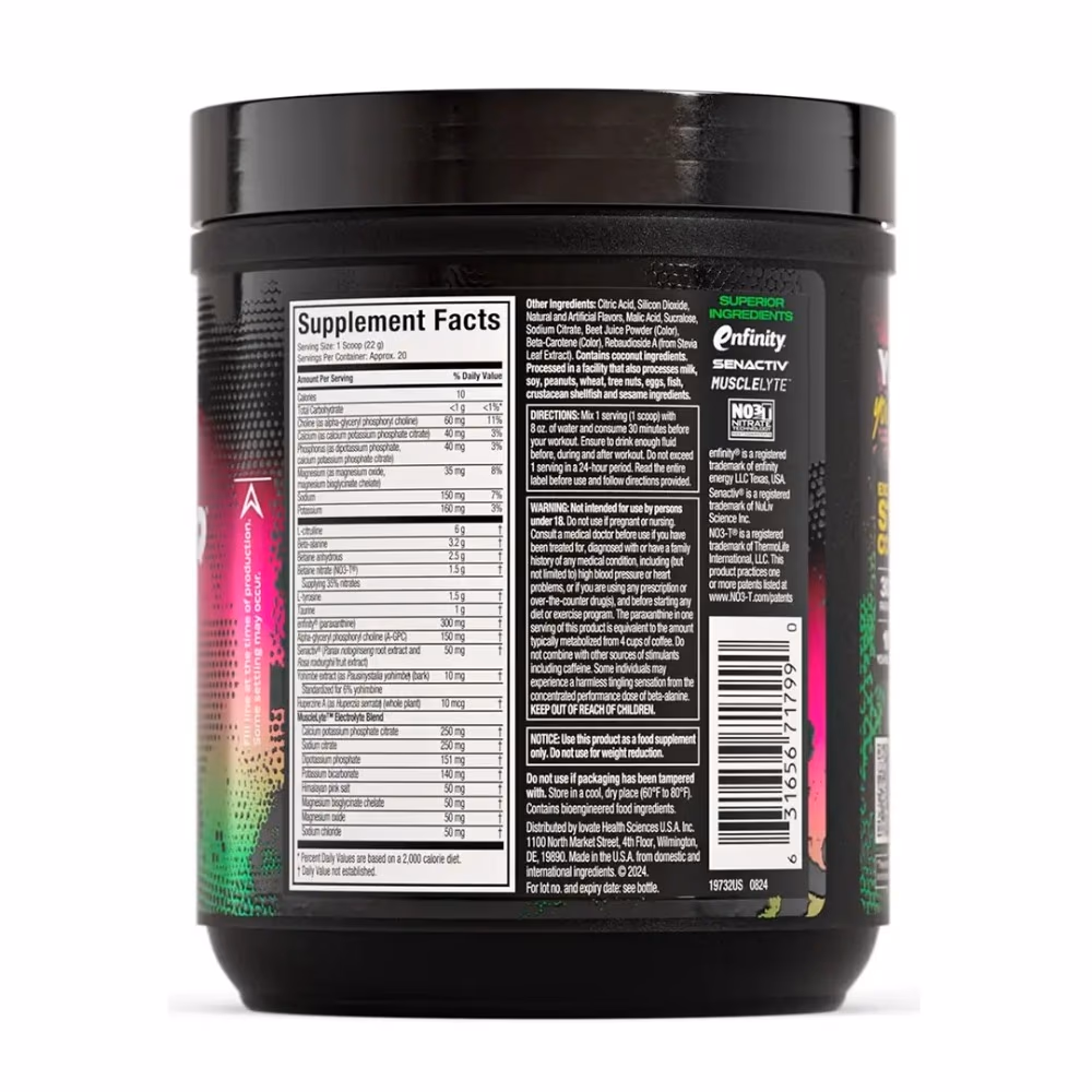 MuscleTech EuphoriQ Pre Workout V2 with enfinity, Strawberry Kiwi, 437 g 2