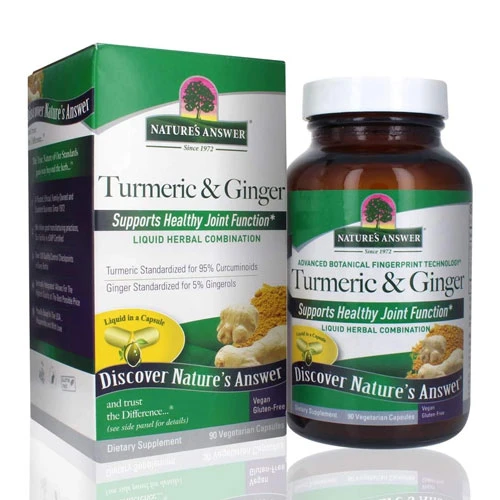 Nature's Answer Turmeric & Ginger – 90 Vegetarian Capsules 1