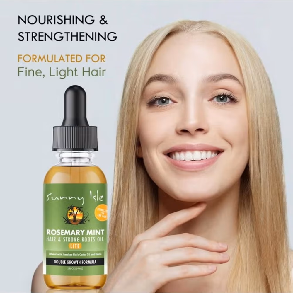 Sunny Isle Rosemary Mint Roots Oil Lite 59ml 3