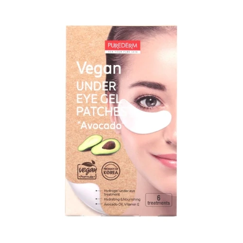 Purederm Vegan Under Eye Gel Patches Avocado 6S