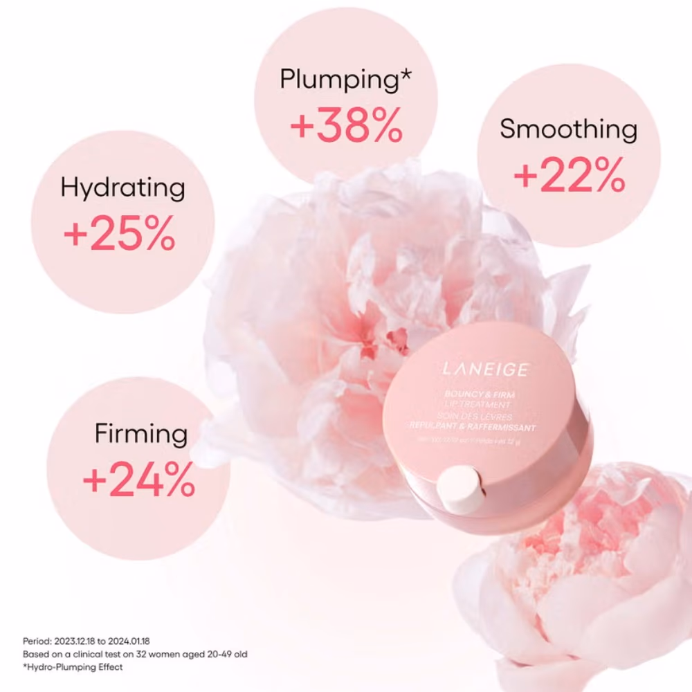 Laneige Bouncy and Firm Lip Treatment Intensive Plumping Lip Care with Peony and Collagen Complex 10g 3