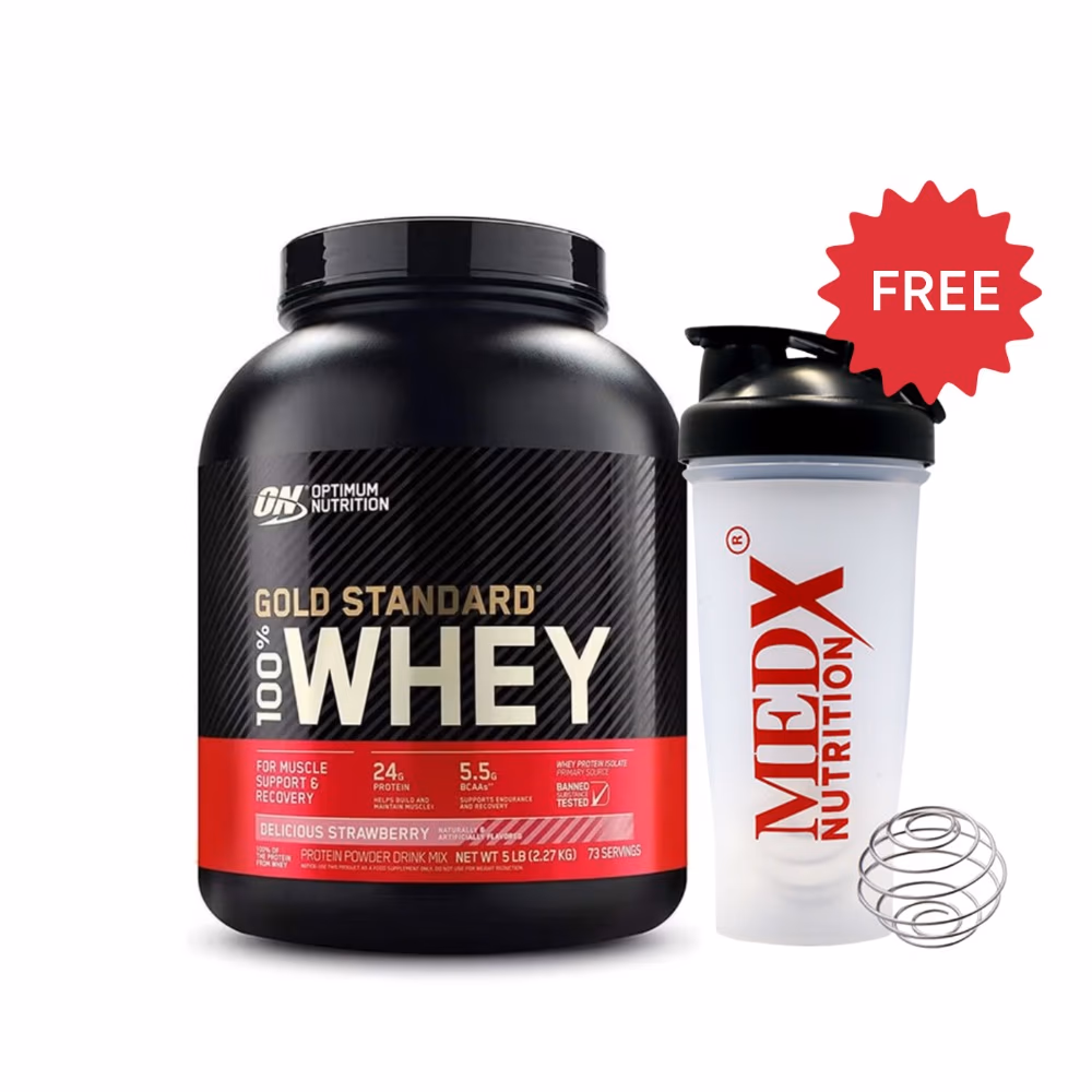 Optimum Nutrition 100% Gold Standard Whey Delicious Strawberry 5LB 1