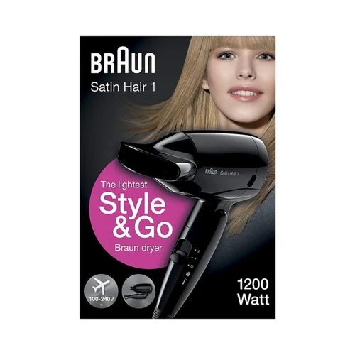 Braun Satin Hair 1 HD130 Style and Go Travel Dryer 1