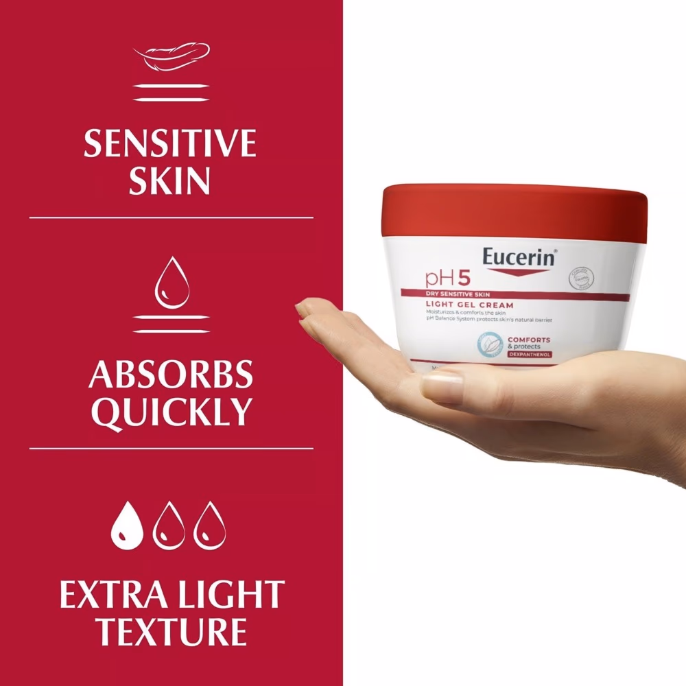Eucerin pH5 Ultra Light Moisturizing Cream with Dexpanthenol for Dry and Sensitive Skin 3