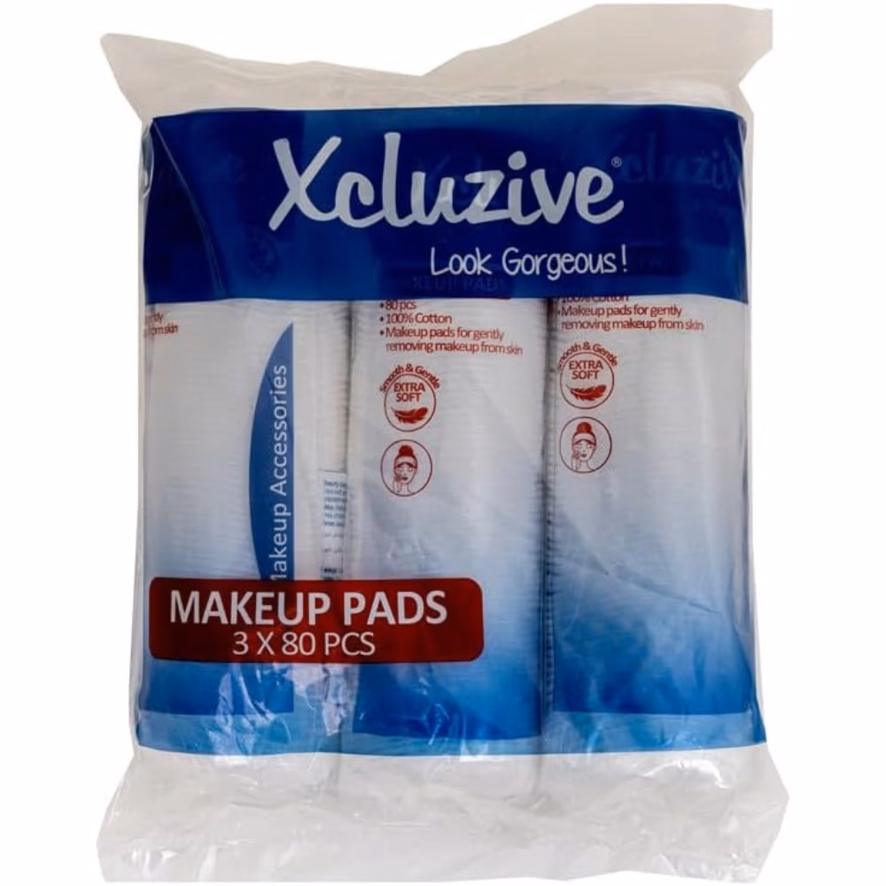 Xcluzive Makeup Pads 3 x 80 Pcs