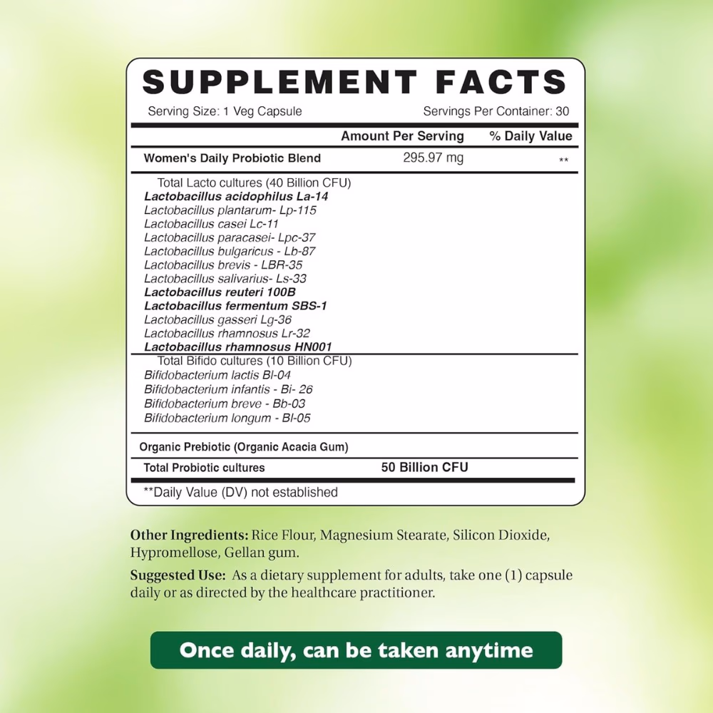 Organic Earth Probiotics For Women-30 Capsules 4