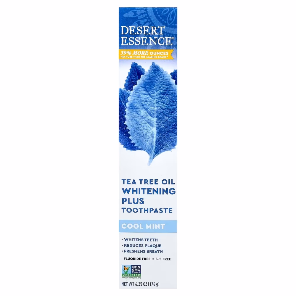 Desert Essence Tea Tree Oil Whitening Plus Toothpaste Cool Mint 176g