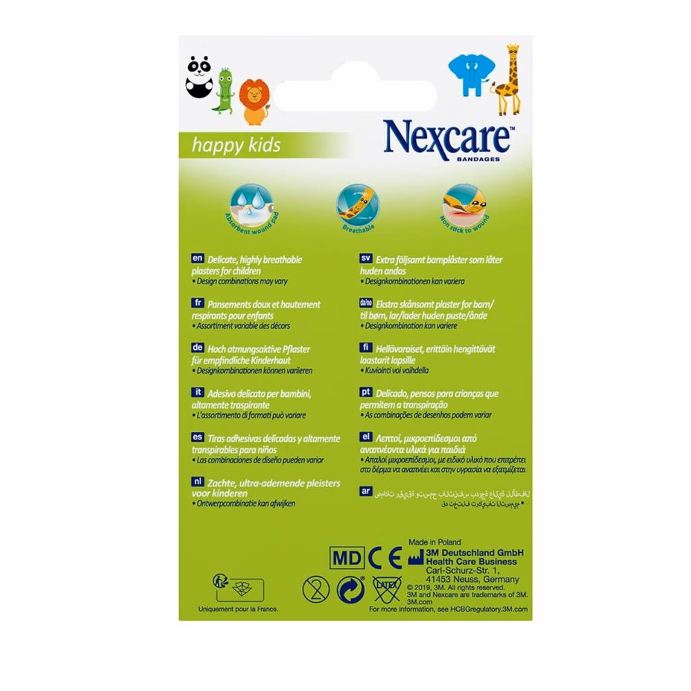 3M Nexcare Happy Kids Tattoo  Bandages - Assorted Size - 20 Bandages 3