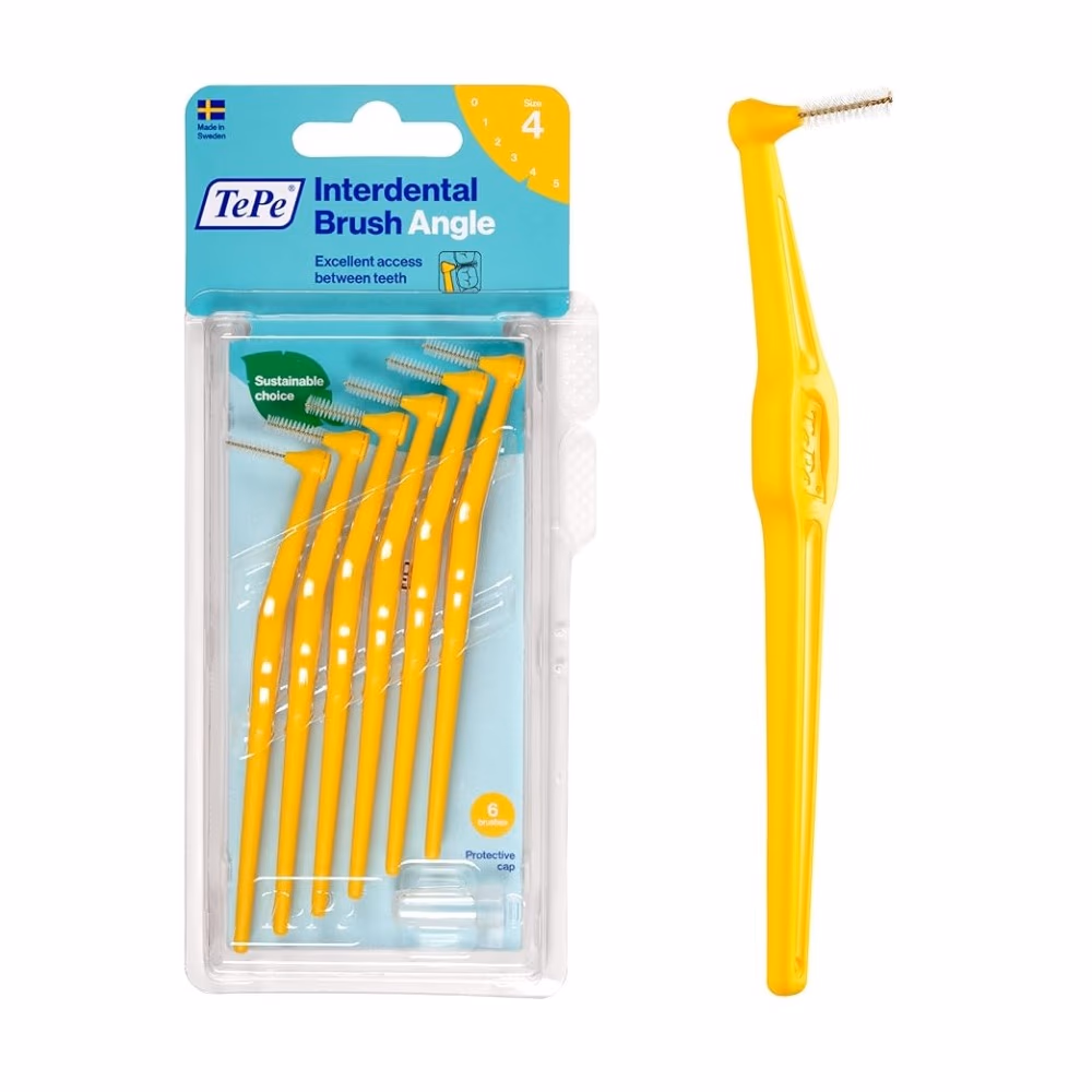 TePe Angle Interdental Brush Yellow 0.7mm 6s