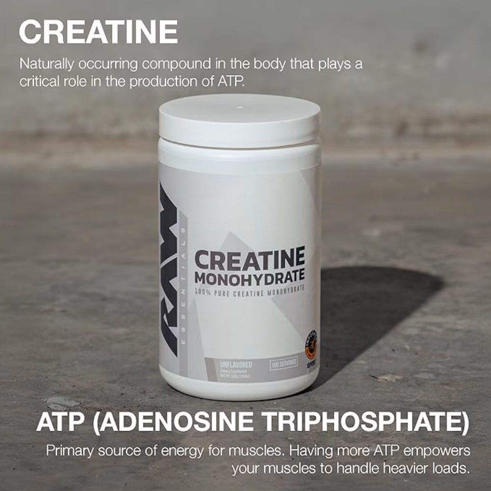 Raw Creatine Monohydrate 500g -100 Servings 5