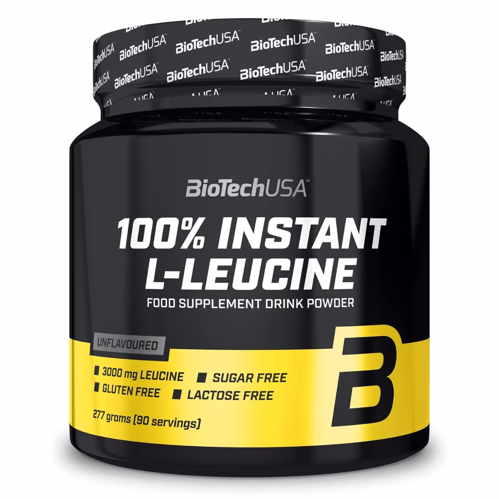 BioTechUSA Instant L-Leucine Powder Unflavoured 277g – Essential Amino Acid Supplement