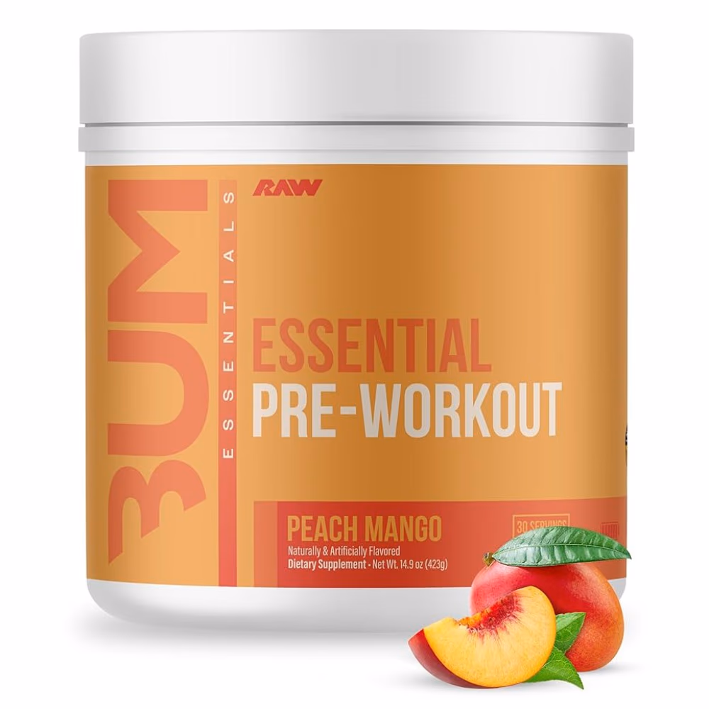 Raw Bum Essential Pre Workout Peach Mango 405gm
