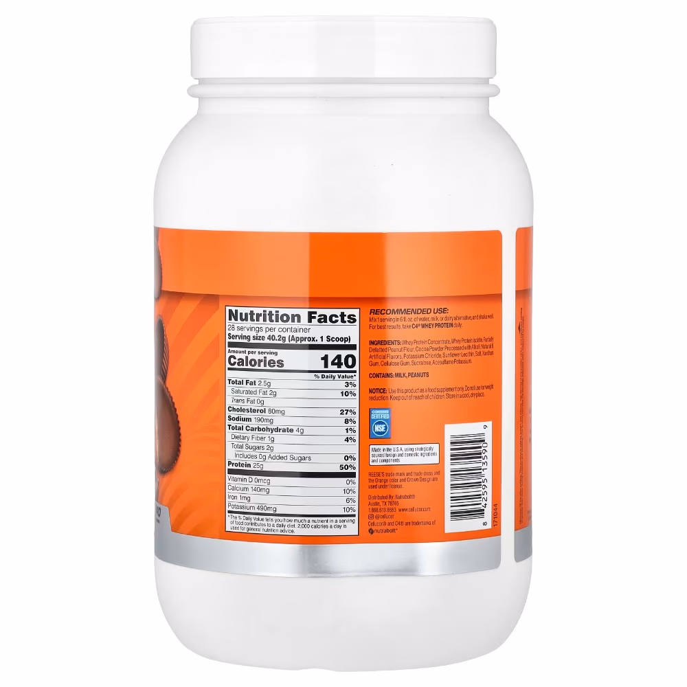 Cellucor C4 Whey Protein – Reese’s Peanut Chocolate, 1.7kg 3