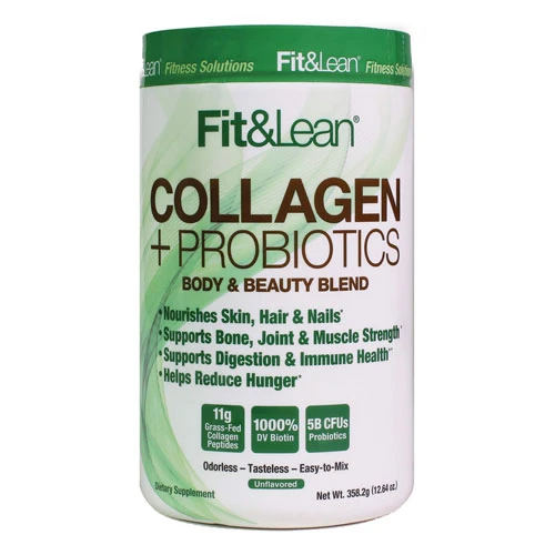 Fit&Lean Collagen + Probiotics 358gm -Unflavored