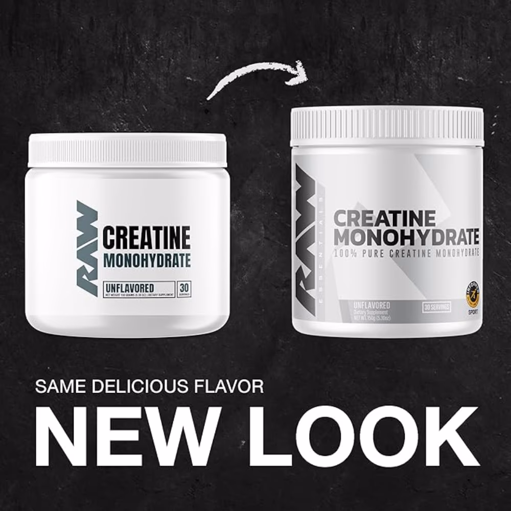 Raw Nutrition Creatine Monohydrate 150gm – Unflavored | 100% Pure Creatine Monohydrate | Informed Sport Certified | 30 Servings 4