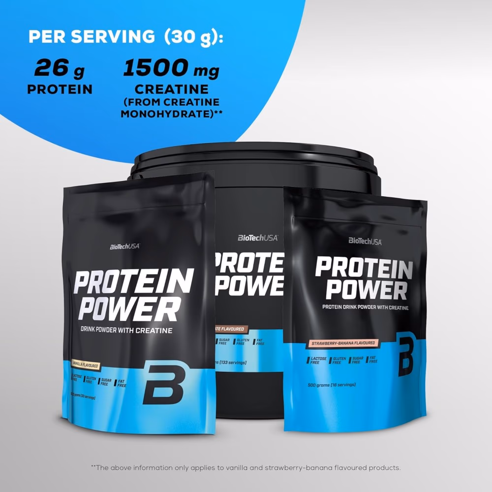 BioTechUSA Protein Power Chocolate 4000g: Versatile Protein Blend for Muscle Growth & Recovery 4