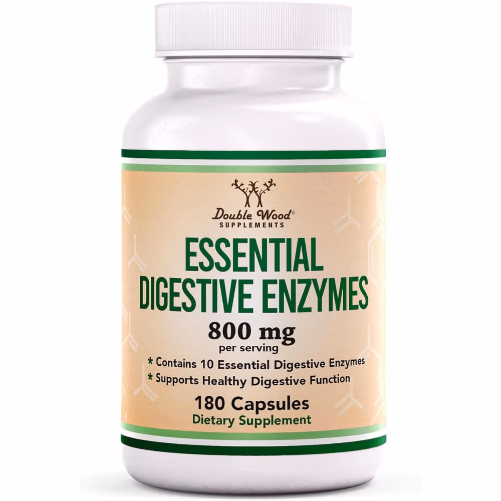 Double Wood Essential Digestive Enzymes 800mg 180 Capsules